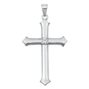 Silver CZ Pendant - Cross