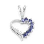 Silver Heart Pendant w/ CZ