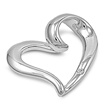 Silver CZ Pendant - Heart