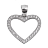 Silver Heart Pendant W/ CZ