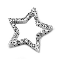 Silver CZ Pendant - Star