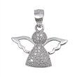 Silver Pendant W/ CZ - Angel