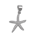 Silver Pendant W/ CZ - Starfish