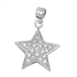 Silver Pendant W/ CZ - Star