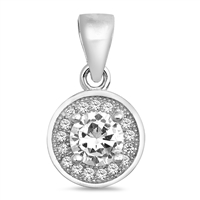 Silver Pendant W/ CZ