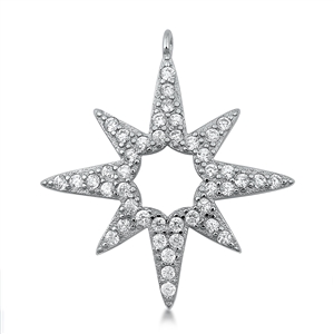 Silver CZ Pendant - Twinkle Star