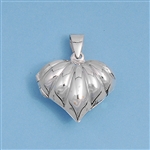 Silver Locket Pendant - Heart