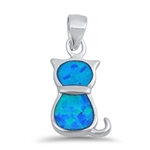 Silver Lab Opal Pendant