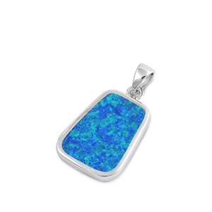 Silver Lab Opal Pendant