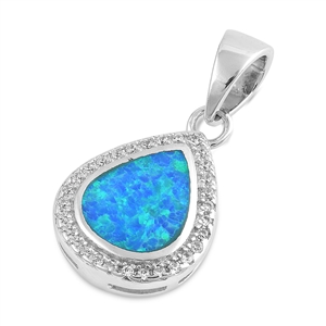 Silver Lab Opal Pendant