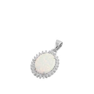 Silver Lab Opal Pendant