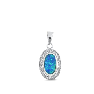 Silver Lab Opal Pendant