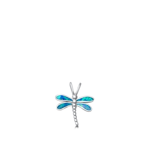 Silver Lap Opal Pendant - Dragonfly