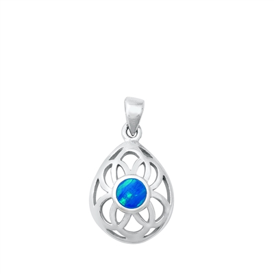 Silver Lab Opal Pendant