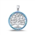 Silver Lab Opal Pendant - Tree of Life