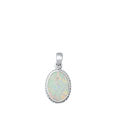 Silver Lab Opal Pendant