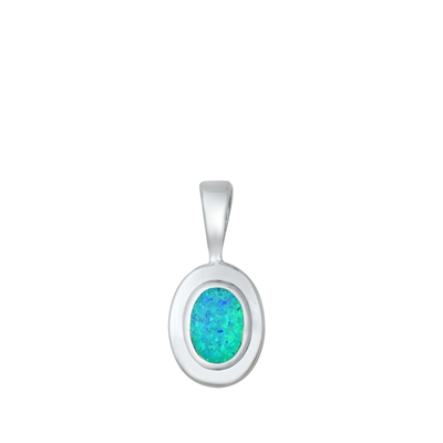 Silver Lab Opal Pendant