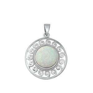 Silver Lab Opal Pendant