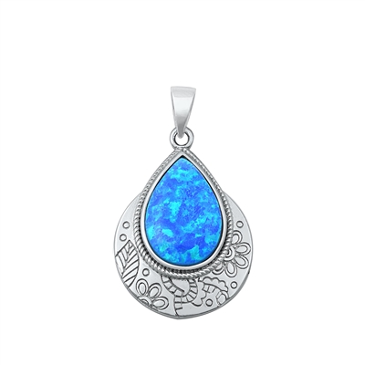 Silver Lab Opal Pendant