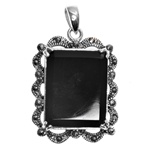 Silver Pendant W/Marcasite