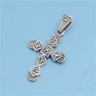 Silver Pendant W/Marcasite- Cross