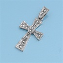 Silver Pendant W/Marcasite- Cross