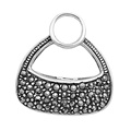 Silver Pendant W/Marcasite - Purse