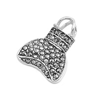 Silver Pendant W/Marcasite - Purse