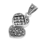 Silver Pendant W/Marcasite