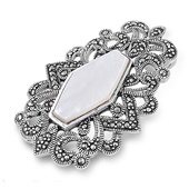 Silver Pendant W/Marcasite