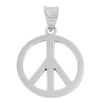 Silver Pendant - Peace Sign