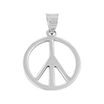 Silver Pendant - Peace Sign