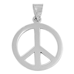 Silver Pendant - Peace Sign