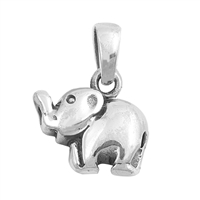 Silver Pendant - Baby Elephant