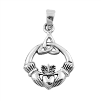 Silver Pendant - Claddagh