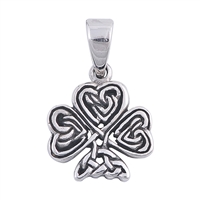 Silver Pendant - Celtic Clover