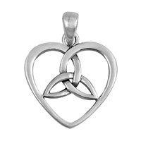 Silver Pendant - Celtic Heart