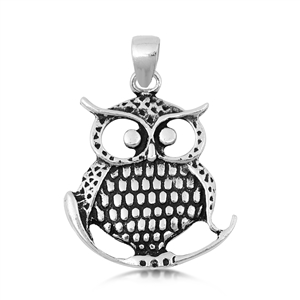 Silver Pendant - Owl