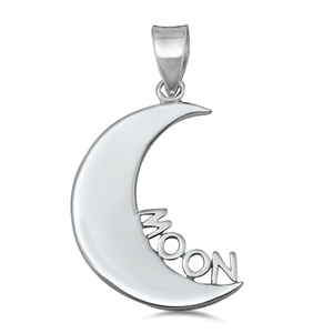 Silver Pendant - Moon