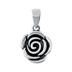 Silver Pendant - Rose