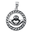 Silver Heart Pendant - Claddaugh