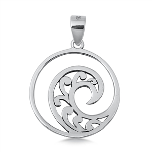 Silver Pendant - Wave