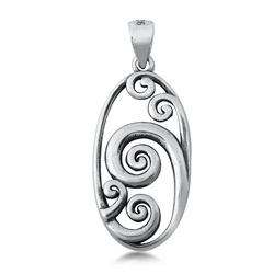 Silver Pendant - Waves