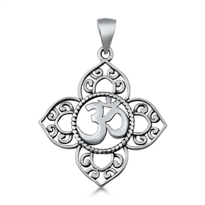 Silver Pendant - Om