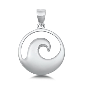 Silver Pendant - Wave