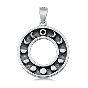 Silver Pendant - Moon Phases