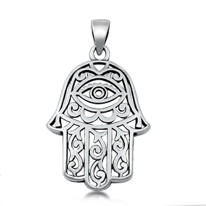 Silver Pendant - Hamsa