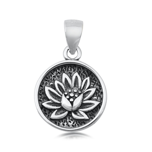 Silver Pendant - Lotus