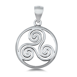 Silver Pendant - Triskelion