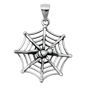 Silver Pendant - Spiderweb